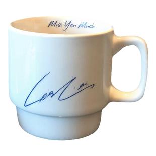 金毛玲原创｜张国荣杯子Leslie英文签名同款文字法式复古咖啡杯