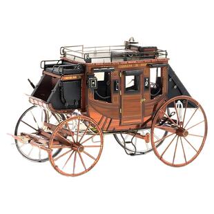 金属拼装模型3D立体不锈钢拼图手工diy马车火车合金铁片积木摆件