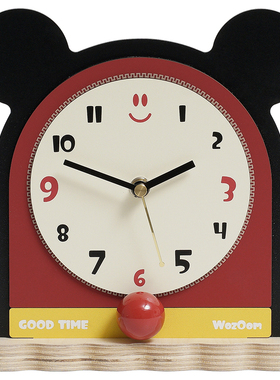 TEBO卡通创意时钟摆件入户玄关摆台式座钟家居客厅装饰品钟表