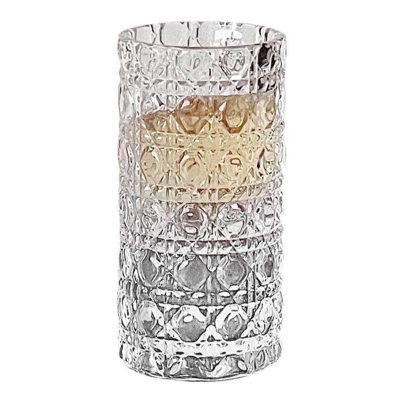 新款宝石纹轻奢小酒杯浮雕加厚玻璃白酒杯酒盅小号家用烈酒一口杯