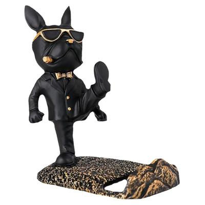 法斗犬狗小摆件手机支架宿舍电脑桌办公室桌面装饰品送男女生礼品