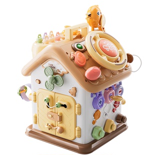 蒙氏早教忙碌屋百宝箱男宝宝忙碌板婴儿益智玩具10个月六面体一岁