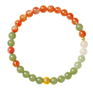 宫里上新和田玉手串女款天然玉石手链串珠高级感手饰闺蜜生日礼物