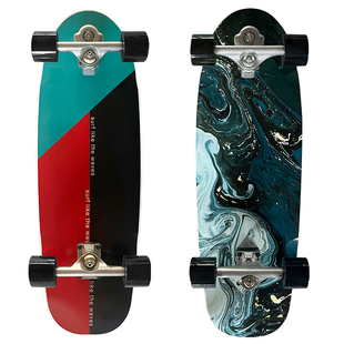 bredder陆冲免蹬滑板S6初学者陆冲冲浪滑雪板练习CX4免蹬地刷街