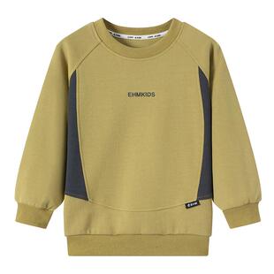 小象汉姆童装男童卫衣春春款儿童圆领打底衫2026春装新款男孩上衣