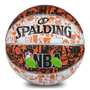 斯伯丁NBA篮球涂鸦街头7号七号5号室外耐磨橡胶材质73-722Y/176Y