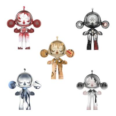POPMART泡泡玛特 SP蜷川实花400%融光暗巴斯奎特潮玩Skullpanda