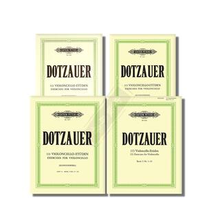 多曹尔 113首大提琴练习曲 全套共一至四卷 彼得斯原版 Peters 进口乐谱书 Dotzauer 113 Exercises Cello Vol 1-4