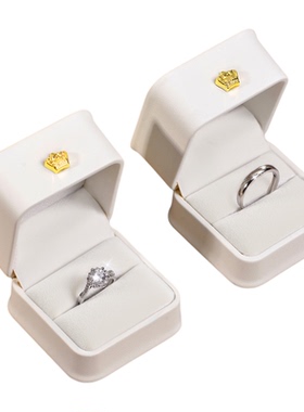 结婚戒指一对仿真莫桑钻戒订婚礼