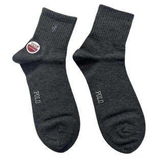 POLO袜子女春秋全棉纯色中筒袜休闲百搭运动袜防臭吸汗无骨袜1727