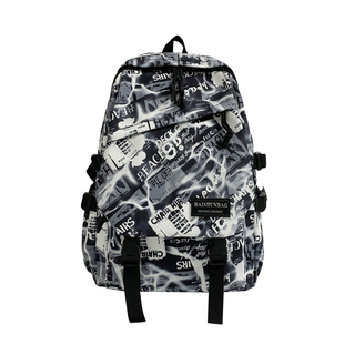 书包美式高街男生初中生ins小众高颜值小学生五六年级涂鸦双肩包