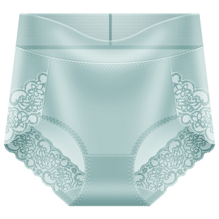 2026新款冰丝无痕高腰内裤女士纯棉全棉抗菌大码蕾丝收腹夏季薄款
