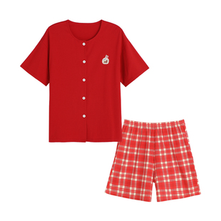 芬腾可安睡衣女款2026新款夏季纯棉女士高级感短袖大度家居服夏天