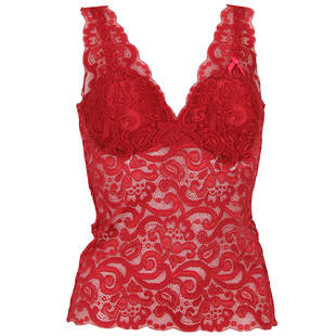 艾梦忆思无钢圈文胸背心一体式内衣蕾丝美背罩杯聚拢带胸垫98512