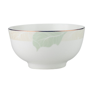 餐具套装碗盘家用欧式简约轻奢金边结婚礼物家用清雅骨瓷碗碟套装