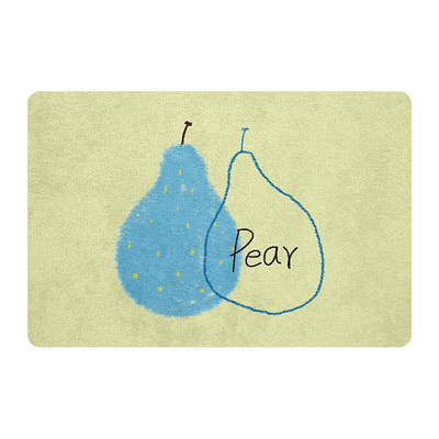 okay梨子苹果浴室吸水地垫纯色几何厕所门口脚垫卫生间门垫防滑垫