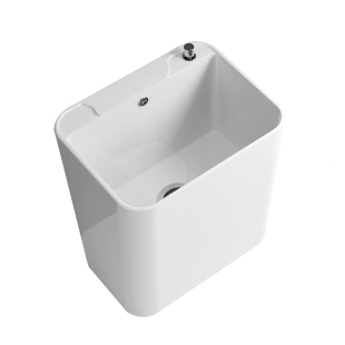 家用拖把池卫生间拖布池加深带水龙头一体阳台加高左右排水墩布池