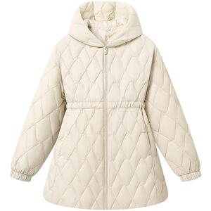 波司登儿童羽绒服秋冬新款女童中长款保暖连帽收腰厚外套蓬蓬裙