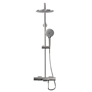 AXENT恩仕Zoe恒温淋浴花洒套装家用增压枪灰色卫生间黑色带下出水