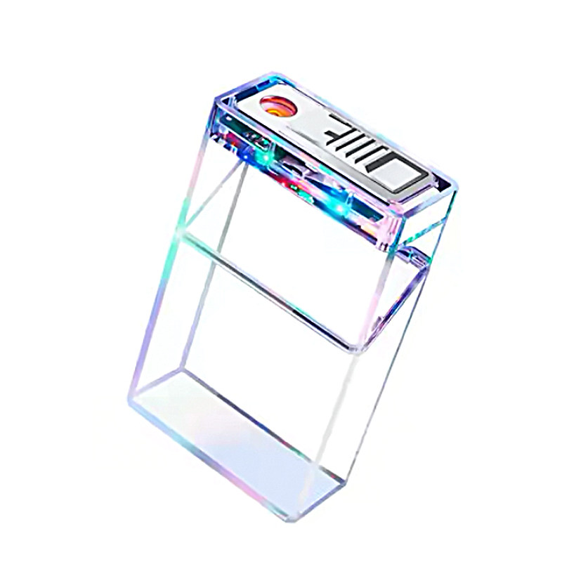 YIYO烟盒灯光透明烟盒打火机一体