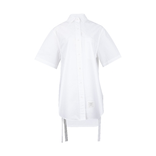 Thom Browne汤姆布朗女Heavy 府绸缩褶迷你衬衫裙女士秋冬XY特卖