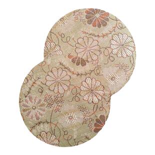 知舍卷草纹茶席茶垫中式织锦工艺茶配复古茶道套组一席一承六杯垫