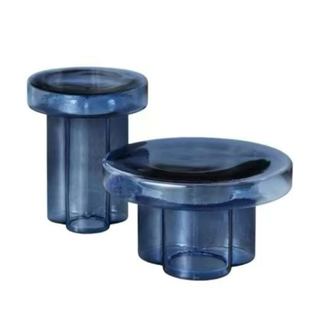 轻奢北欧高级感沙发边几玻璃客厅设计师角几沙发阳台圆形茶几茶桌