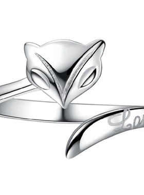 三生三世灵狐戒指999女纯银招运