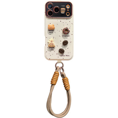 卡巴顿 适用苹果17promax手机壳新款翻盖支架带镜子iphone17pro男女创意16挂绳全包防摔超好看17Air镜面软套