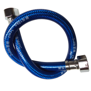 进水软管马桶热水器上水耐压防暴自来水三角阀供水输水管蓝色包塑