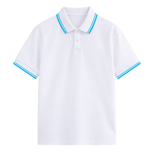 32男女童POLO衫夏季校服儿童白色短袖t恤兖州十一中学院风班服薄