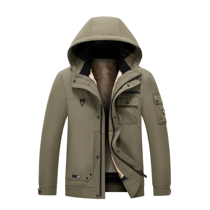 貂皮内胆威力银狐连帽派克服工装