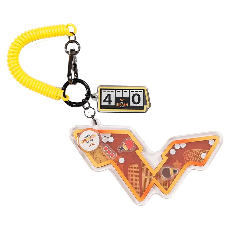 WTT中国大满贯2025官方乒乓周边纪念亚克力摇摇乐挂件钥匙扣装饰