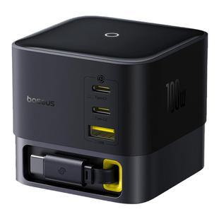 倍思100W氮化镓充电器充电站伸缩数据线PD快充usb多口插头适用苹果17华为iPhone16手机笔记本电脑平板nomos