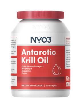 NYO3挪威品牌纯南极磷虾油呵护营养心血管高纯度60粒Omega3中老年