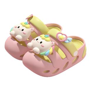 独角兽儿童拖鞋女孩夏2026新款女宝宝凉拖EVA外穿凉鞋女童洞洞鞋