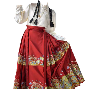 【如梦霓裳丨私语】明制汉服女秋冬款马面裙原创袄裙国风小鹿织金