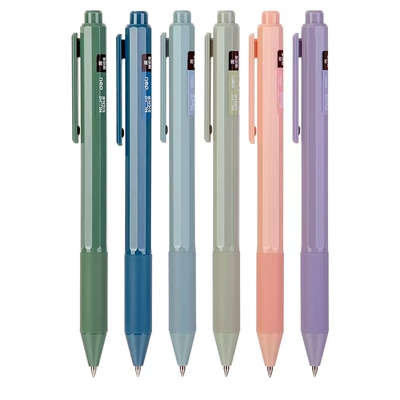 得力满25包邮纽赛简约按动中性笔