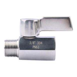 304 316不锈钢迷你球阀 双外 内外丝 不锈钢手柄 微型小球阀 1/4