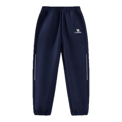 骆驼男童软壳裤儿童冲锋长裤防水加绒女童防寒滑雪防雨保暖裤子