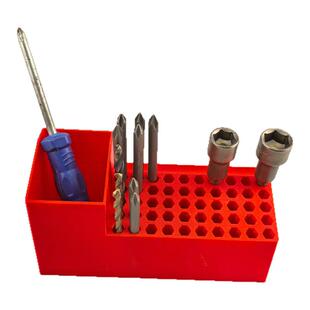 50深孔6.35mm六角批头电动螺丝刀头工具收纳盒神器可挂维修工具架