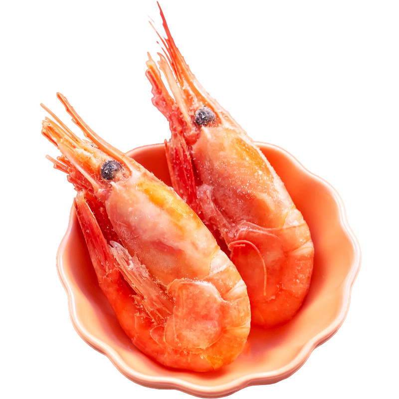 海鲜即食皇冠盒冰虾北极虾特大号