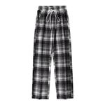 HELIPORT停机坪 黑白格摇粒绒长裤潮牌男女宽松直筒保暖加厚裤子