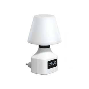 智能语音控制小夜灯夜间伴睡插电款遥控时钟声控感应卧室床头台灯