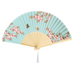 扇子折扇中国风夏天儿童折叠舞蹈扇古风汉服旗袍拍照随身携带竹扇