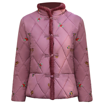 妈妈冬装加厚棉衣服中老年女外套
