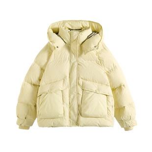 女童泡芙羽绒服2025年新款冬装儿童韩版可溯源新国标90白鸭绒外套