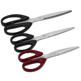 得力剪刀小号锋利小剪刀大号办公用学生手工剪纸无尖圆头不锈钢厨房家用剪子中号裁缝裁布工业多功能便携裁剪