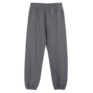 KANYE侃爷SEASON6灰色加绒束脚直筒运动裤美式高街长裤子fog卫裤