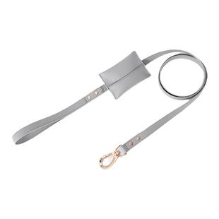 溜狗狗牵引绳中型犬狗带皮革黑色单绳子1.5米拾便袋包宠物用品